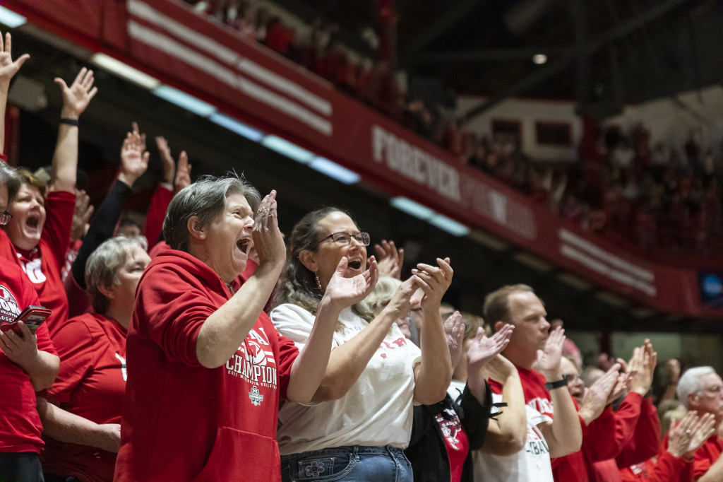 Fans in the stands.