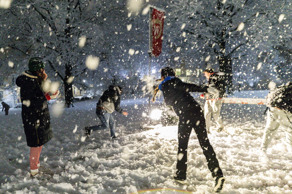 The snowball fight escalates.