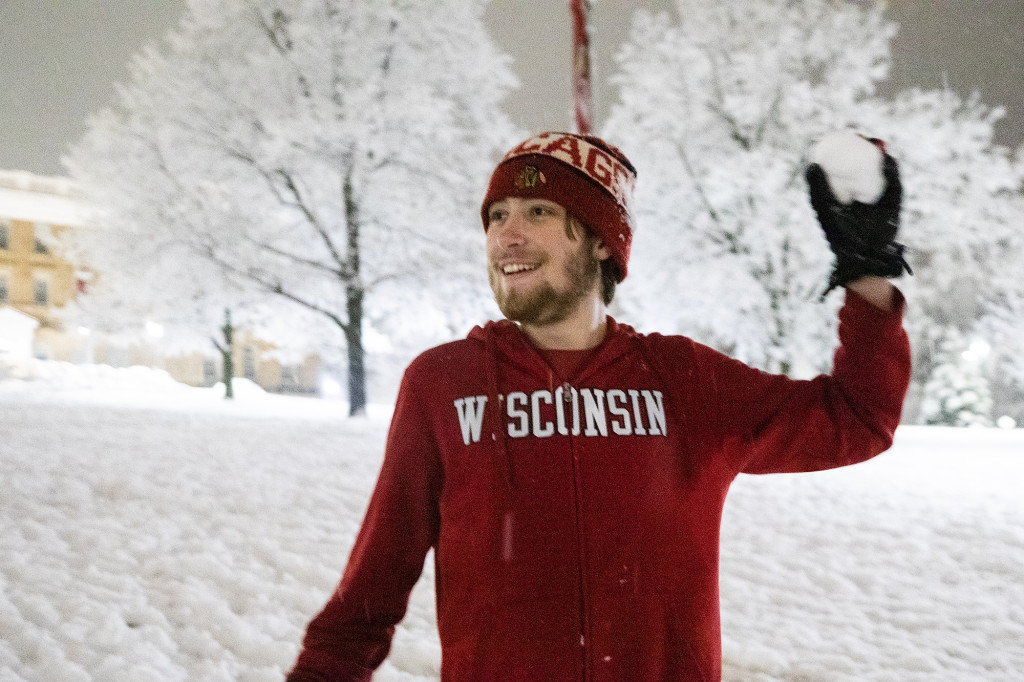 Wet, sticky snow is perfect for snowballs, Nick Mugnai discovers.