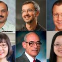 Headshot grid of Nihal Ahmad (dermatology), Remzi Arpaci-Dusseau (computer sciences), John Booske (electrical and computer engineering), John Perepezko (materials science and engineering), Kyoung-Shin Choi (chemistry) and Wei Xu (oncology)