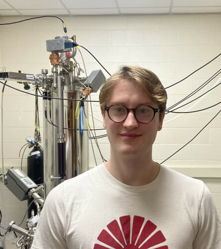 Zach Krebs in a laboratory setting