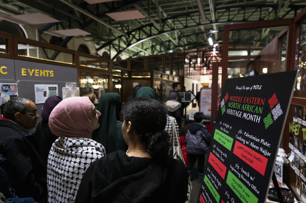 Students and others flocked to the Red Gym to attend the Night at the Bazaar.