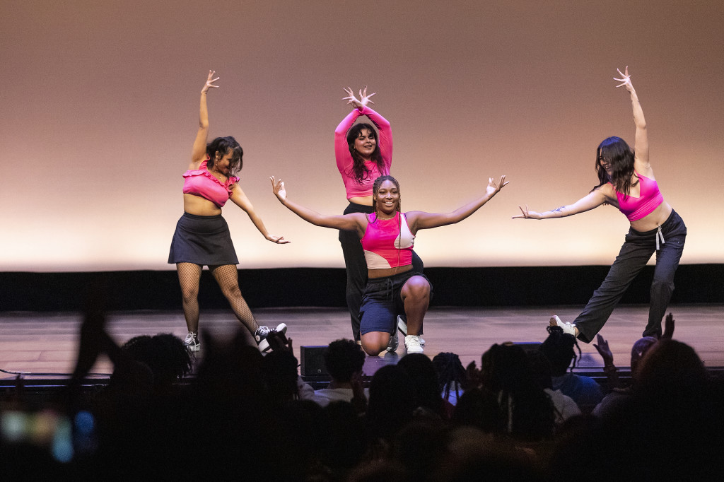 People dance on stage.