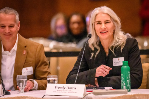 Wendy Harris speaks during the panel discussion.